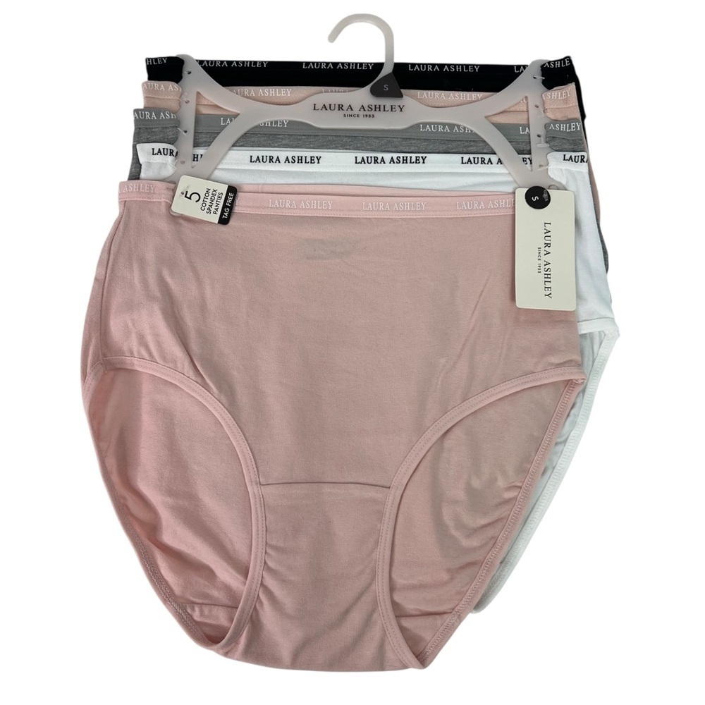 Laura Ashley Women’s Panties Sz Small Pkg/5 Briefs Multi Colors Tagless